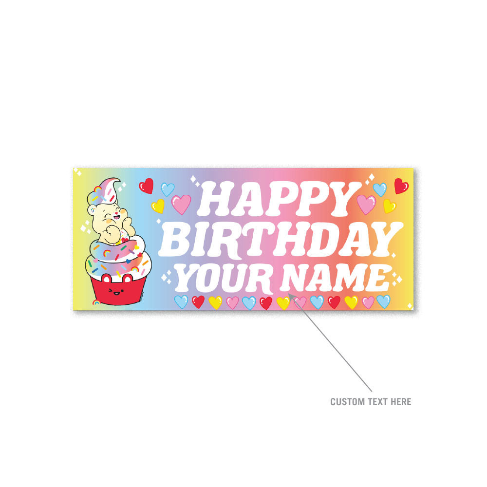 Care Bears Personalized Sweet Celebrations Bear™ Birthday Banner