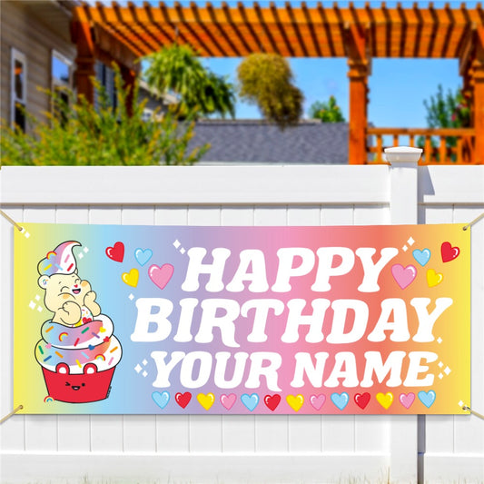Care Bears Personalized Sweet Celebrations Bear™ Birthday Banner-1