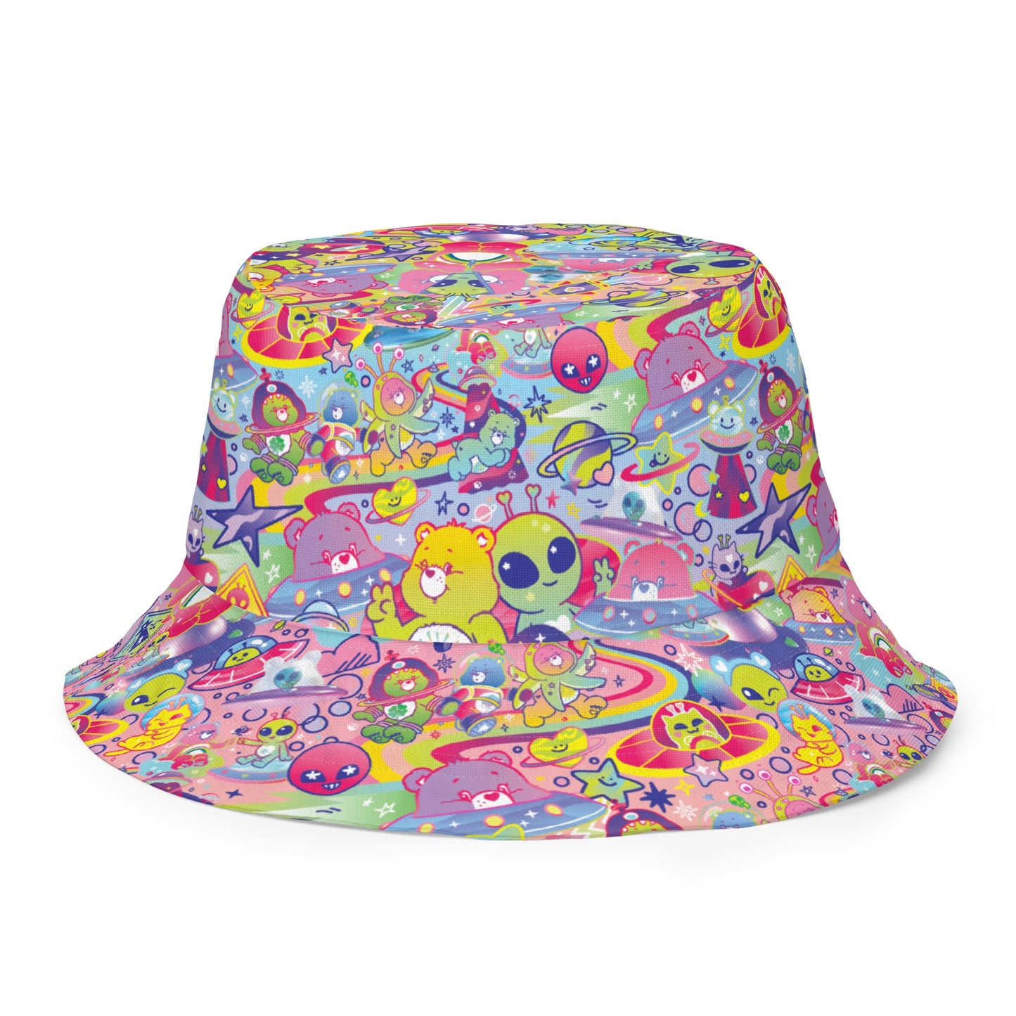 Care Bears Alien Pattern Reversible Bucket Hat