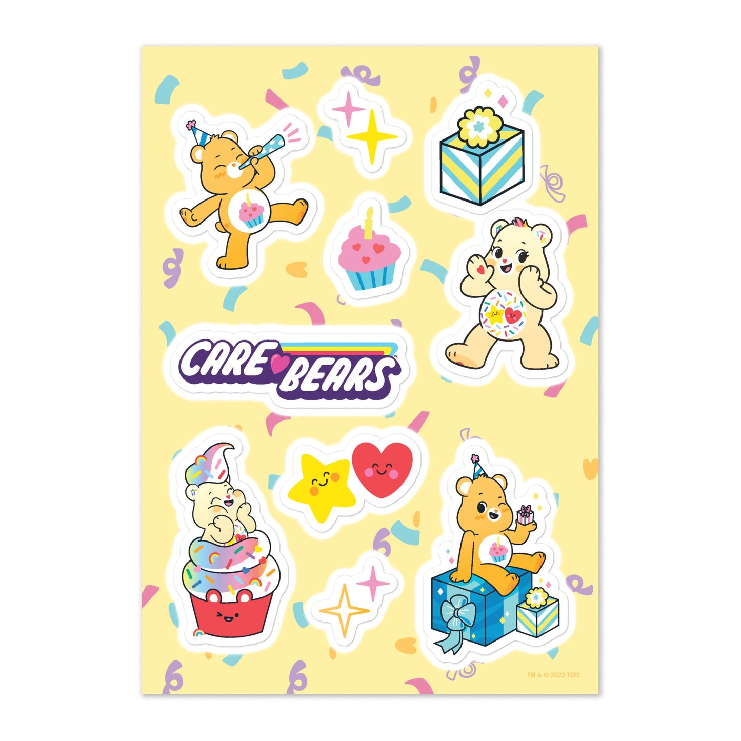 Care Bears Birthday Sticker Sheet