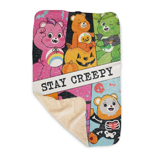 Care Bears Stay Creepy Sherpa Blanket-6