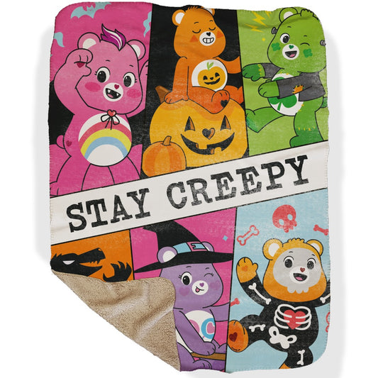 Care Bears Stay Creepy Sherpa Blanket-4