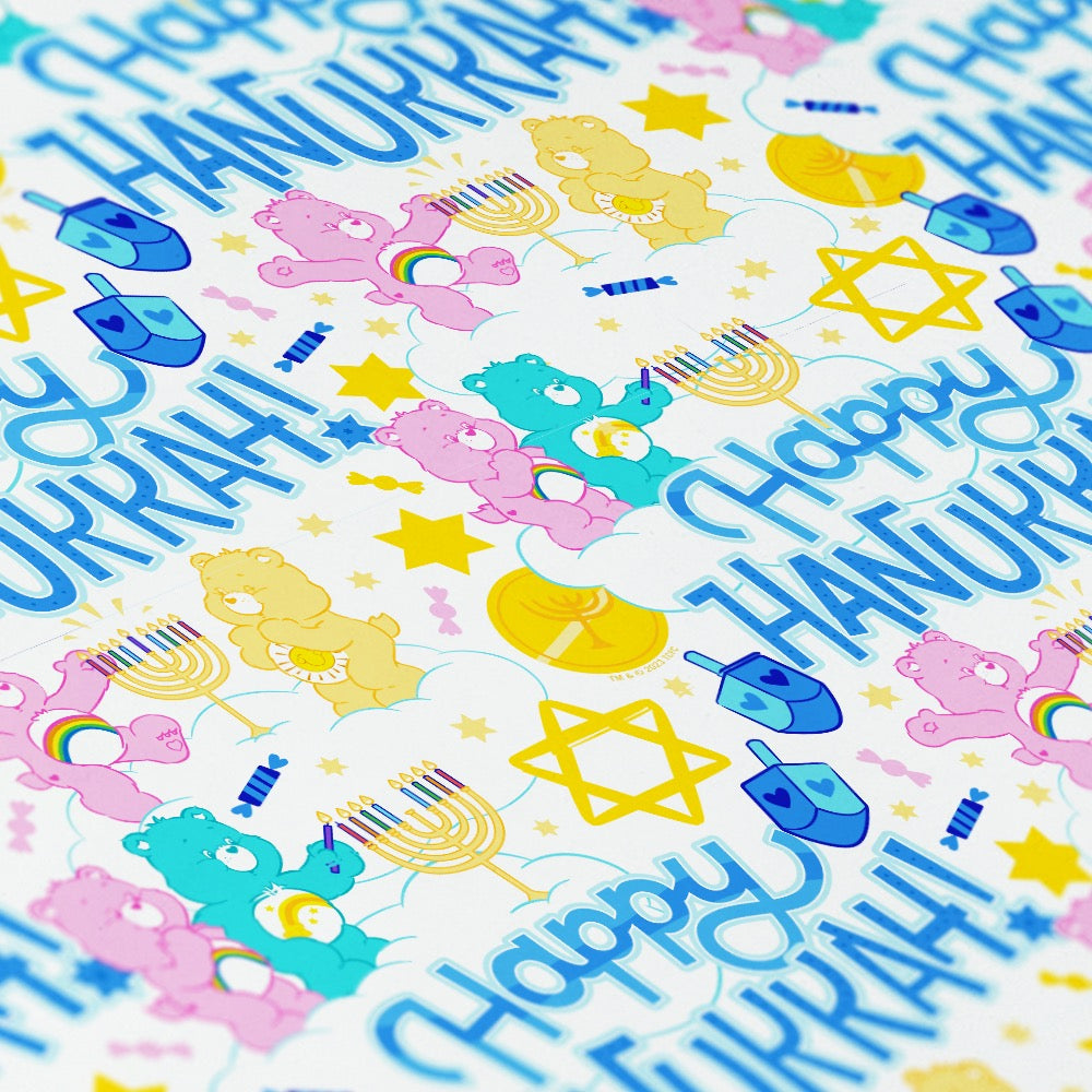 Care Bears Hanukkah Pattern Wrapping Paper